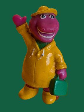 10/$25 Vintage 1990s Barney the Dinosaur Rainy Day PVC Figure